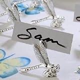 DRAGONFLY PLACECARD HOLDER - SIX SILVERPLATED DRAGONFLY PLACECARD HOLDERS