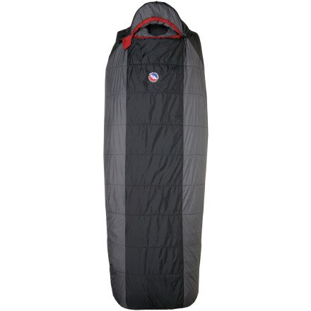 Gunn Creek +30 Synthetic Sleeping Bag Right Black/Gray REG by Big Agnes