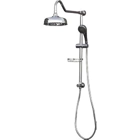 PULSE Showerspas 1011-CH Kauai Retro-Fit Rain Shower System with Handshower and Adjustable Slide Bar, Chrome Finish