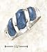 Sterling Silver Fancy Shrimp Ring With Denim Lapis Stones - Size 10.0