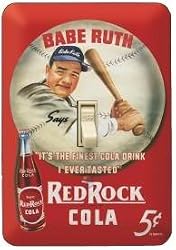 Babe Ruth Red Rock Cola Metal Switch Plate Cover