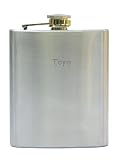 Stainless steel flask. Engraved name: Toyo