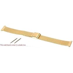 Watch Band Stainless Steel Gold Plated Mesh Link 7 1/8"