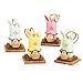 Kitchen & Housewares : Original S'mores Easter Bunny Rabbit Set of 4 Pink, Green, Yellow and Blue in Pastel Colors