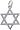 Star of David Charm, Sterling Silver