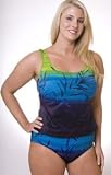 Midnight Garden Two Piece Plus Size Tankini Swimsuit by Shore Shapes - Plus Size Swimsuit Plus Size Swimsuit