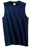 NEW Gildan Ultra Cotton - Sleeveless T-Shirt Navy-XL