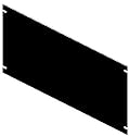 Filler Panel 5U Satin Black CSR Steel 34-205800 by Racksonic