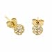 Designer Vermeil (24k Gold over Sterling Silver) Simulated Diamond CZ Ball Earrings