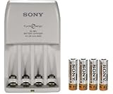 Sony Cycle Energy Power Charger with 4 2500 mAh AA Batteries