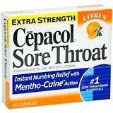 Cepacol Extra Strength SoreThroat Lozenges,Citrus - 18s