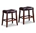 2 24" Saddle Back Espresso Bar Stools