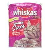 Whiskas Cat Food, Choice Cuts with Beef in Gravy, 3 oz (Pack of 24) by Groceries To Your Door