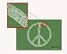 Broken Peace Symbol - Army Style - Created out of all wars