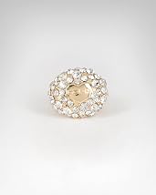 Round Pave Crystal Heart Ring - WEB EXCLUSIVE