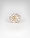 bebe Round Pave Crystal Heart Ring