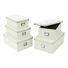 Zeller 17951 Boxen-Set, 5-teilig, Pappe (40 x 29 x 17; 38 x 27.3 x 15.5; 35.5 x 24.5 x 14.5; 33.5 x 22.5 x 13.5; 30.5 x 19.7 x 12.5), wei�
