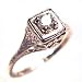 14k White Gold Edwardian Style Filigree Diamond Ring