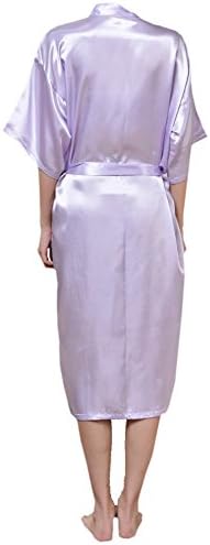 Noonflower Women's Long Kimono Robe Bathrobe Bride Sleepwear