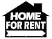 HS - Home For Rent Signs Black 18 x 24 House