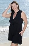 Jersey Plus Size Hooded Cover Up Dress - Women's Swimsuit Plus Size Swimsuit