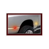 Recon 264130CL LED Fender Lights 1994-2001 Dodge RAM Dually (4-Piece Set) - Clear Lens with Chrome Trim