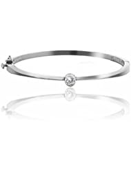 0.25ct Diamond Accented Bangle 14k Gold