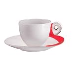 Guzzini Set of 6 Feeling Espresso cups and saucers in Red  from Guzzini