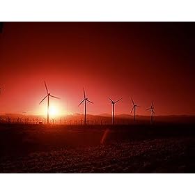 California Wind Turbines at Sunset Photograph - Beautiful 16