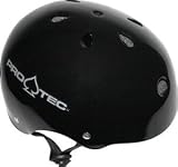 PRO-TEC The Classic EPS Foam Liner Gloss Black Medium Skateboard Helmet - CE/CPSC Certified