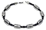 modulus-b Titanium Braided Leather Bracelet