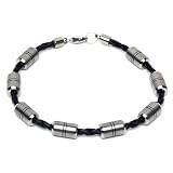 modulus-b Titanium Braided Leather Bracelet