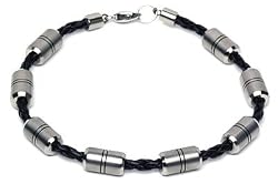 modulus-b Titanium Braided Leather Bracelet