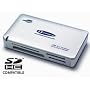 Integral USB 2.0 MultiCard Reader - Card reader ( Memory Stick, MS PRO, Microdrive, MMC, SD, MS Duo, xD, MS PRO Duo, miniSD, CF, RS-MMC, TransFlash, MMCmobile, microSD, MMCplus ) - Hi-Speed USB