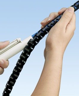 PanduitPW75F-C20 Split Harness Wrap, Black, 100-Feet