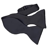 Luxury 100% Black Silk Self Tie Bow Tie