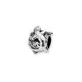 Sterling Silver Lizard on a Log Charm