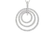 14K White Gold 0.45ct. Circle of Love Diamond Pendant