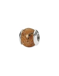 Sterling Silver Picture Jasper Stone Charm