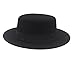 ASTRQLE Classic Black Fashion Fedora Flat Hat Elegant Jazz Hats Brim Church Derby Cap ()