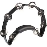 Rhythm Tech Solo RT 1220 Tambourine, White, Nickel Jingles