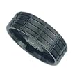 Stainless Steel Black Ring - Size: 8-12
