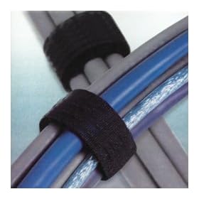 Cable-Tex Black Velcro Strap 15mm Cable Tie Tidy 1m Lengths