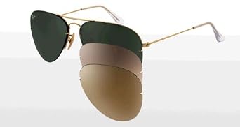 Click here to buy Ray Ban Aviator Flip Out Tech RB3460 001 71 Arista Greygreen Brown Gradient Pink Polarized... by Ray-Ban.