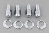Cragar 27723-4: Lug Nuts, Shank with Washer, 1/2 in. x 20 RH, Closed End, Chrome Plated Steel, Set of 4