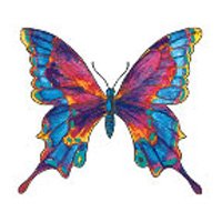 RAINBOW BUTTERFLY Glitter Temporary Tattoo 2x2