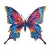 RAINBOW BUTTERFLY Glitter Temporary Tattoo 2x2