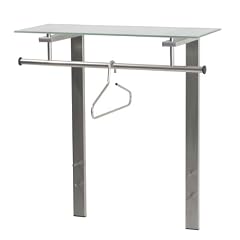 Design Wandgarderobe "DUTCH" in Nickel mit Milchglas