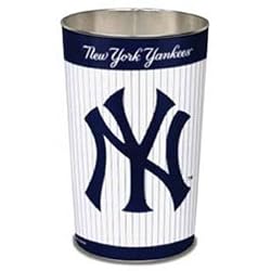 New York Yankees 15 Inch Waste Basket - Pinstripes