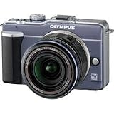 Olympus PEN E-PL1 12.3MP Live MOS Micro Four Thirds Interchangeable Lens Digital Camera with 14-42mm f/3.5-5.6 Zuiko Digital Zoom Lens (Slate Blue)